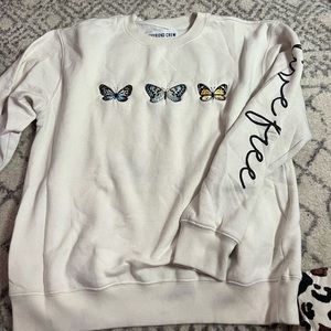 Crewneck butterfly sweater